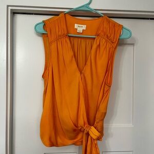 Anthropologie Maeve Vivid Orange Blouse